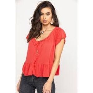 🖤3FOR30! Free People • Drawstring Top (med)